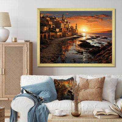 Italie, coucher de soleil sicilien, art mural sur toile Italie