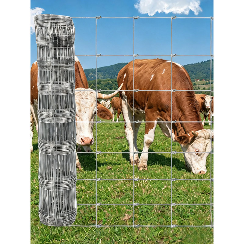 Clôture robuste en acier galvanisé pour bovins H 4 pi x L 328 pi