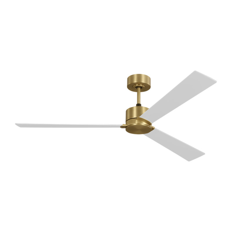 Rozzen Smart 60 Ceiling Fan, Burnished Brass, Matte White