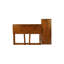 Bureau pliable avec coulissant et port USB - brun chaud