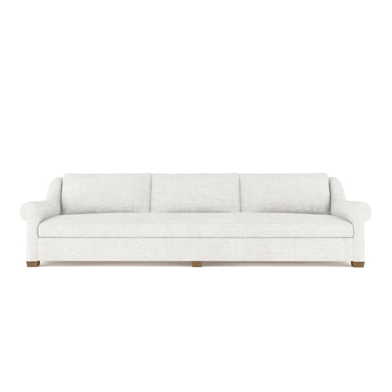 Canapé Thompson, H 32 po x l 120 po x P 41 po, Velours écrasé albâtre, Brun foncé