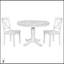 5-Piece Dining Set – Table & 4 Chairs – Solid Wood – Marble-Style Top, Seats 4-1231649324-1231649490