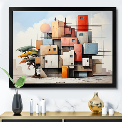 " Colorful Cubic City De Stijil "
