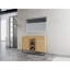 Armoire de base de meuble-lavabo autoportante en chêne, design moderne en contreplaqué durable