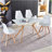 Reynna Rectangular with Iron Base Dining Table