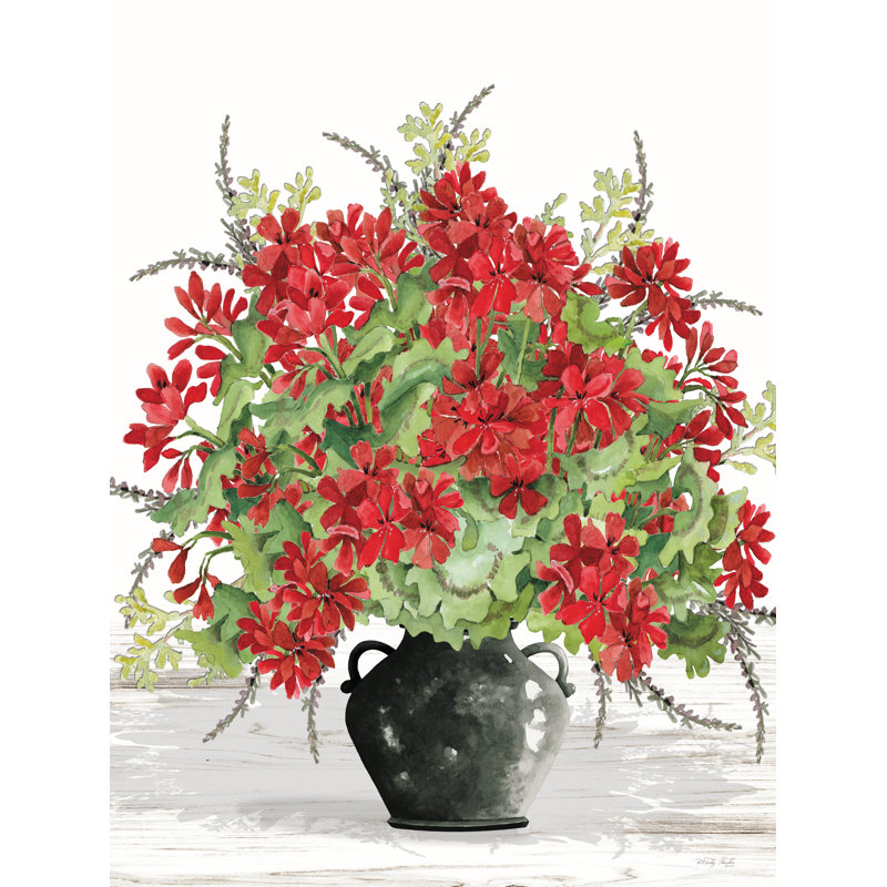 Abondance rouge sur toile, H 36 po x l 24 po x P 1,25 po
