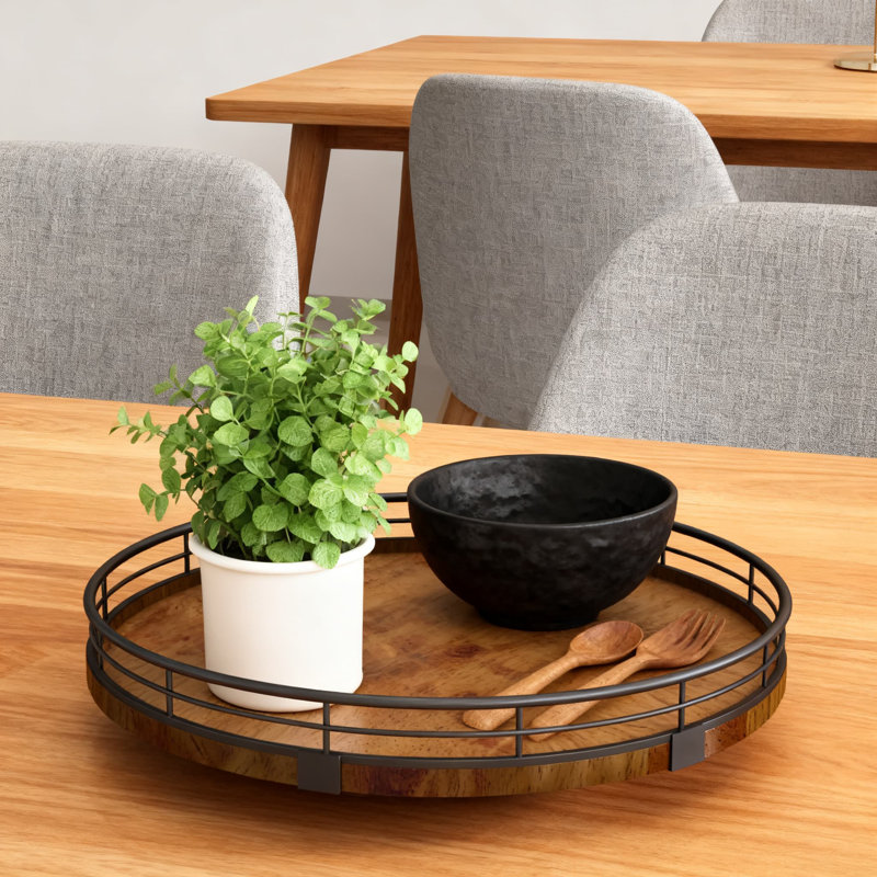 Plateau tournant en bois pour meuble-lavabo, comptoir de cuisine et bureau, Brun