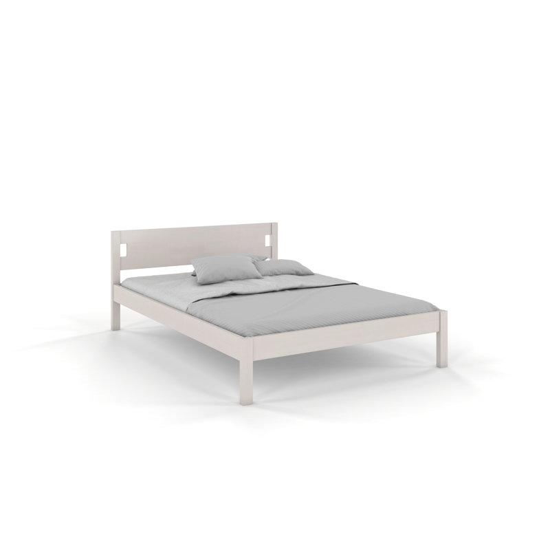 Marlette Solid Wood Bed, European Single (90 x 200 cm), White