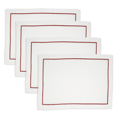Embroidered Line Design Placemat (Set of 4)