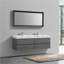 Meuble-lavabo double avec plateau en acrylique 71,63 po Bliss-97765239