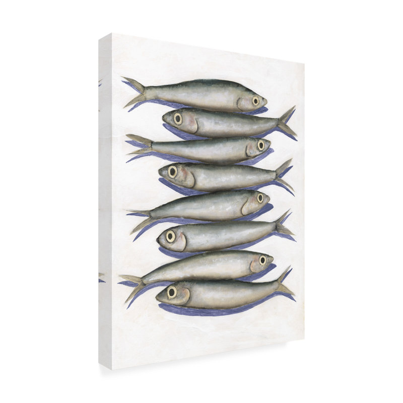 Tableau sur toile tendue - Michael Willett « Anchois empilés I », idéal pour la décoration du salon, de la chambre ou du bureau - 45,7 x 61 cm