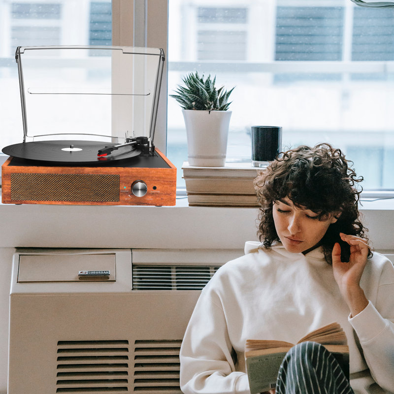 2 - Speed Turntable Decorative Record Player with Bluetooth