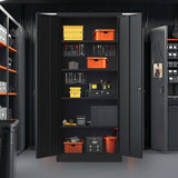 Melino 36'' Wide 4 - Shelf Storage Cabinet