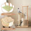 Tucker Murphy Pet™ Wooden Cat Tree With Sisal Scratch Board & Post Padded Perch Hanging Toys Modern