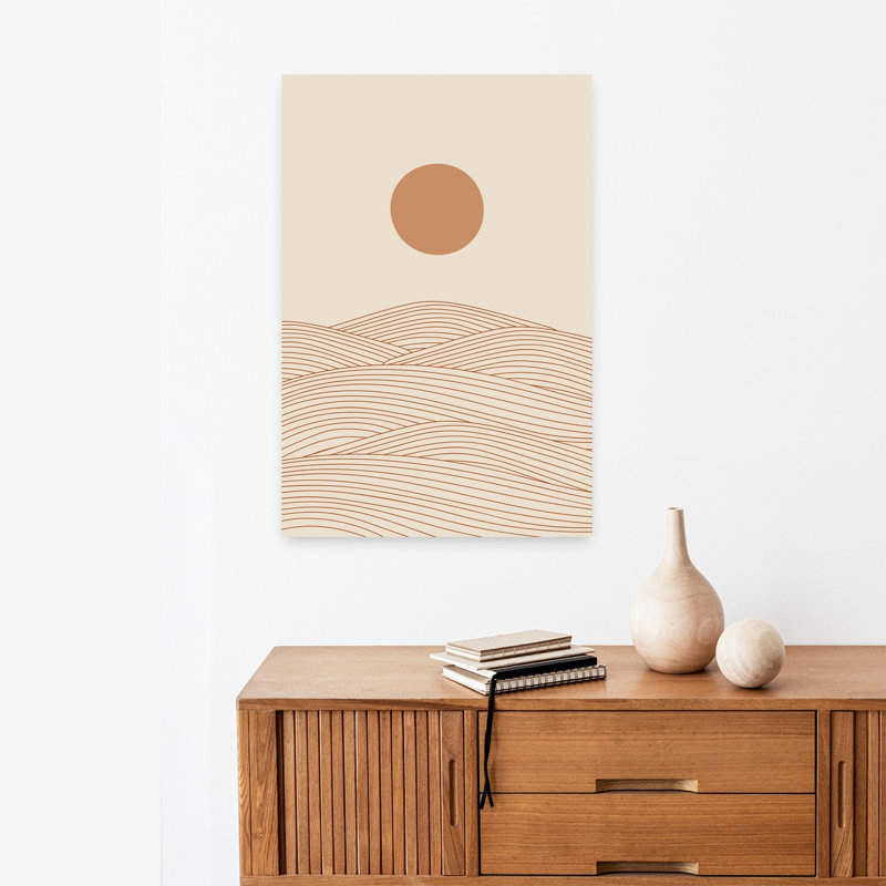 Over the Horizon Abstract Minimalist Serene Landscape Wall Art Print, 91.44cm H x 60.96cm W