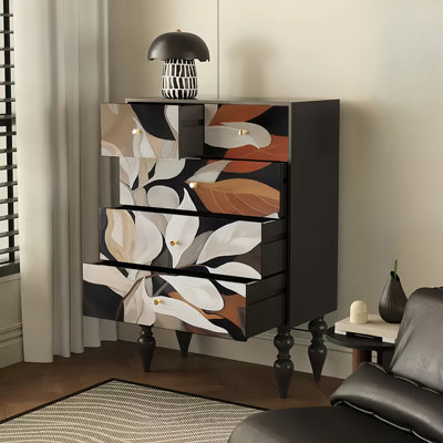 Armoire de rangement à tiroirs avec pieds hauts