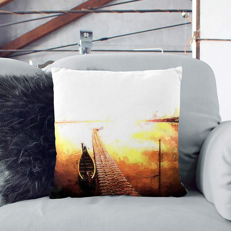 Square Cushion, White, 40cm H x 40cm W x 15cm D