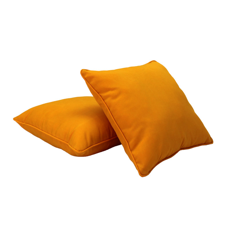 Housse et insert de coussin décoratif carré intérieur / extérieur Element, Souci, 18 po x 18 po