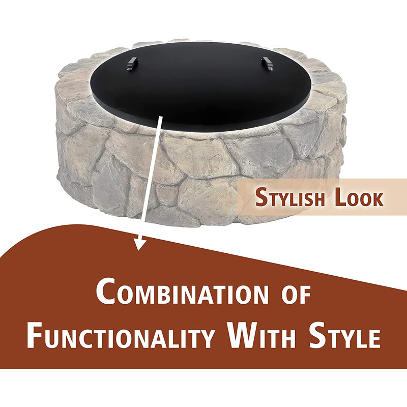38'' Round Steel Fire Pit Lid