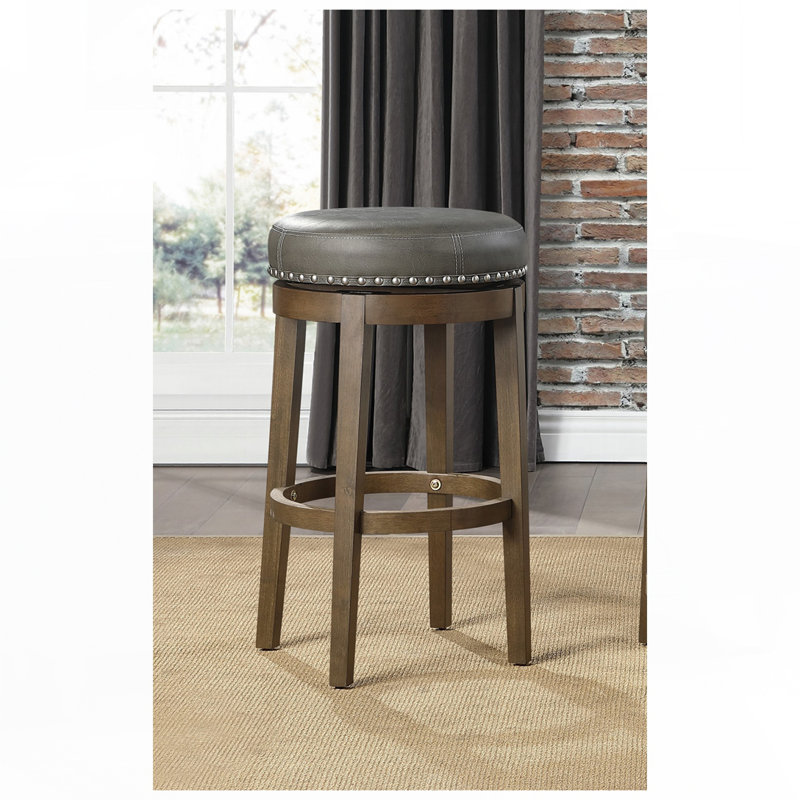 Ensemble de tabourets ronds et pivotants, Tabouret de bar (siège d'une hauteur de 30,5 po), Gris brun