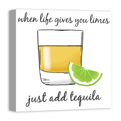 « life vous donne limes add tequila », reproduction d’impression sur toile