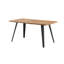 Ricky 4 Person Dining set - a Rectangular Wooden Dining Table with Metal Legs and a Set of 4 Quilted Velvet Dining Chairs for Dining Room - Modern Dining Table Set-1820049507-1820049508