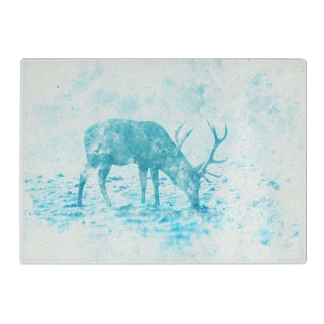 Tempered Glass Grazing Stag Chopping Board