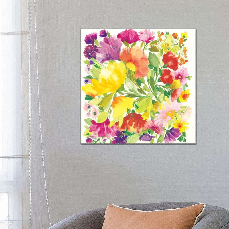 Spring Tulips 1 Piece Wrapped Canvas Painting, 66.04 cm H x 66.04 cm W x 1.91 cm D
