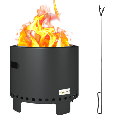 Round Steel Charcoal Smokeless Fire Pit