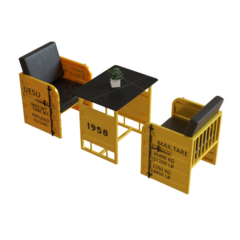 Kadira Stone with Chairs Included, Yellow, Yellow