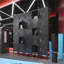 Armoires | Armoire de rangement 5 portes à 5 tablettes | Multi-usage pour l'école de gymnastique à domicile | Acier | Noir