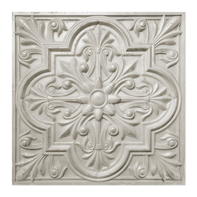 Art3d 24 po x 24 po, carreaux de plafond décoratifs imprimés en PVC à aspect 3D, imperméables, à abat-jour ou à coller, paquet de 20, paquet de 80 Pi.