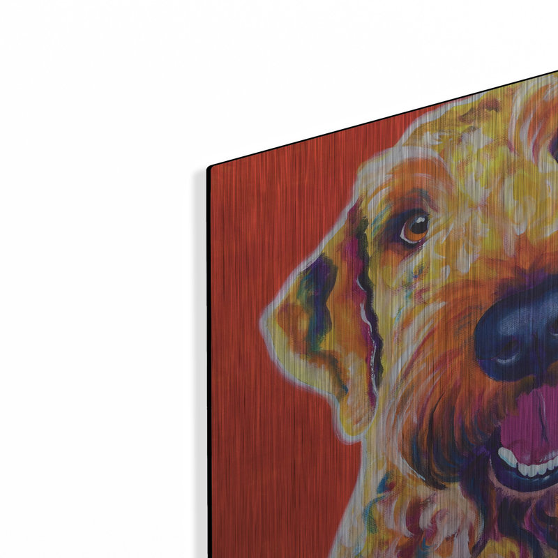 «Airedoodle - Hank» par Dawg Painter, H 12 po x l 12 po