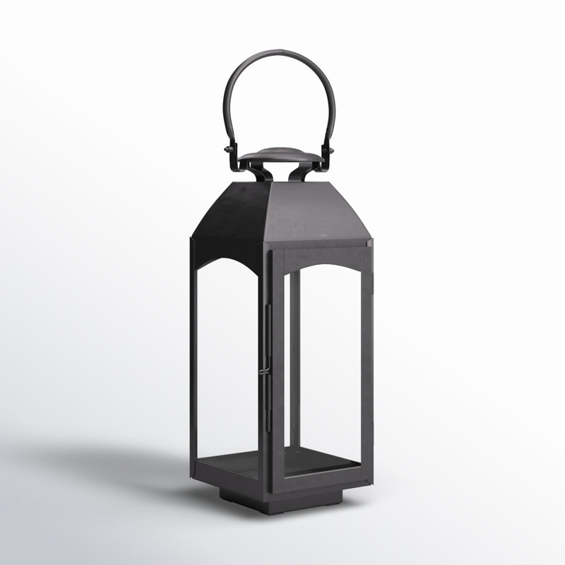 Lanterne de table Furlane, Noir, H 20,5 po x l 7,75 po x P 7,75 po