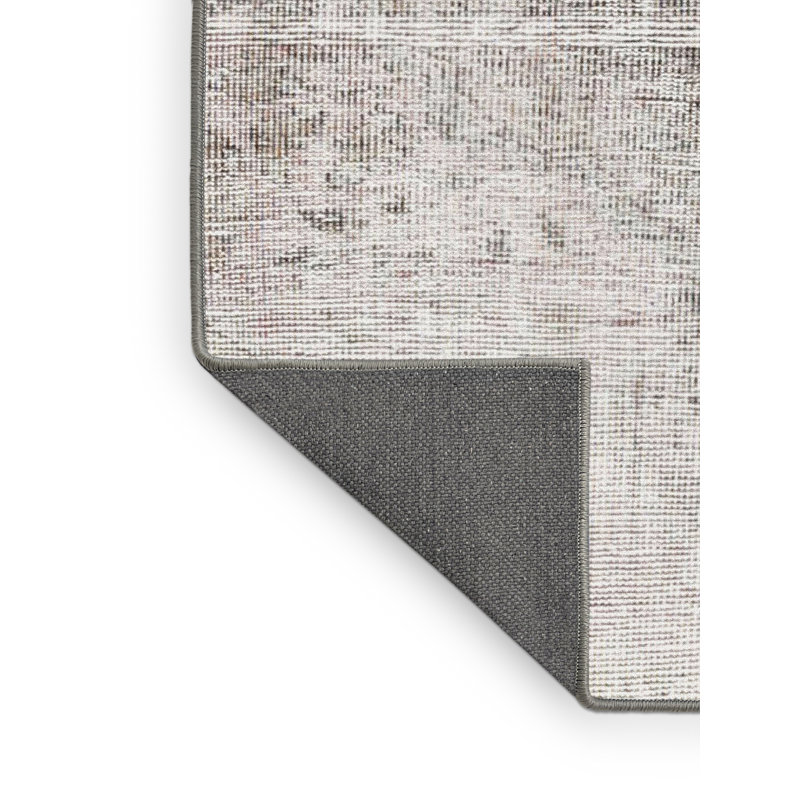 Tapis beige en laine / polyester tissé à la machine Parkson, Rectangle 7 pi x 9 pi
