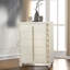 Commode en bois beige de style traditionnel Cendrillon avec accents DEL dorés