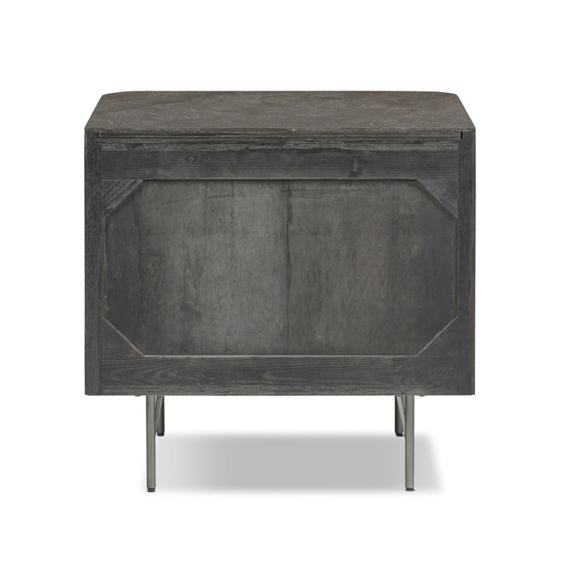 Fletcher 2 - Drawer Nightstand, Black