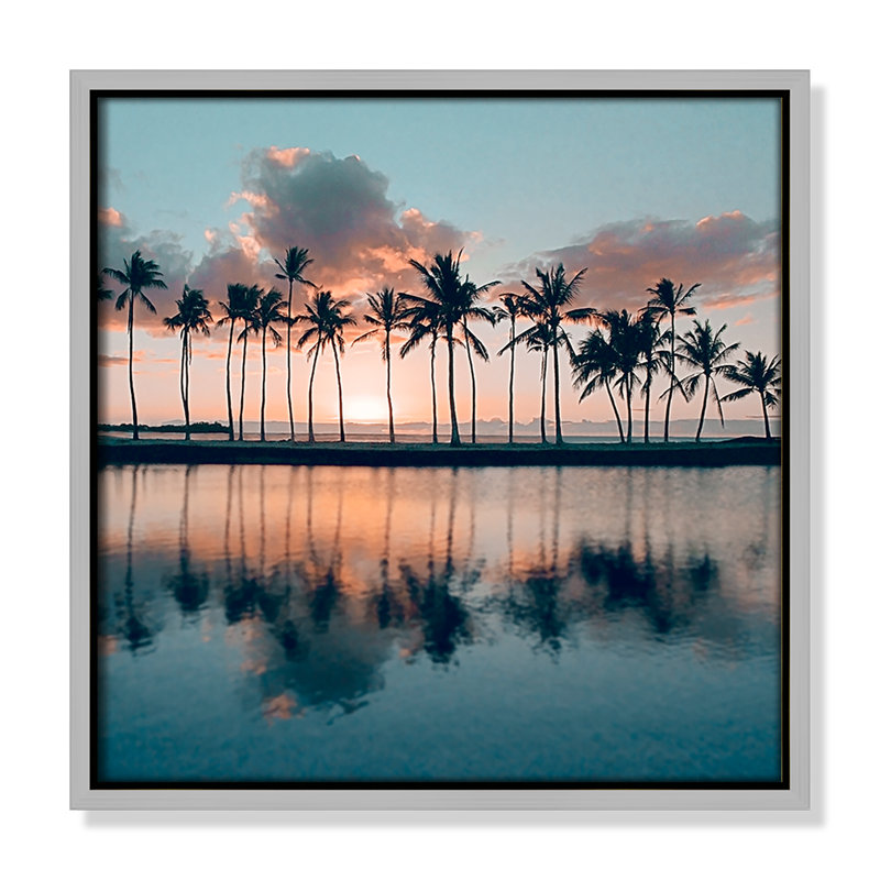 «Big Island Palms» par Danita Delimont, H 13,5 po x l 13,5 po x P 2 po, Argent