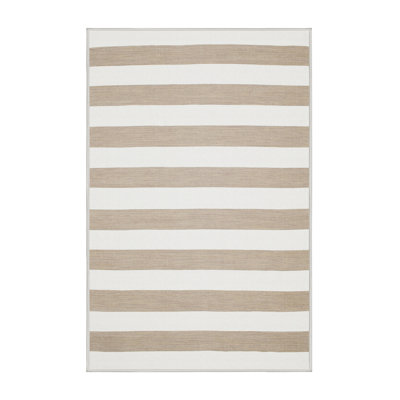 Tapis contemporain brun / blanc