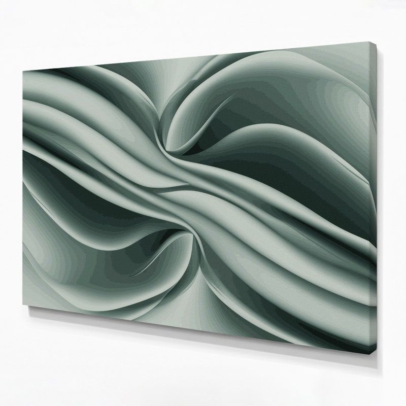 «Gradient Abstract 18 Green», art mural sur toile, H 12 po x l 18 po