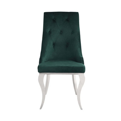 Chaise d'appoint, siège et dossier rembourrés Koitcho Green (2 pièces)