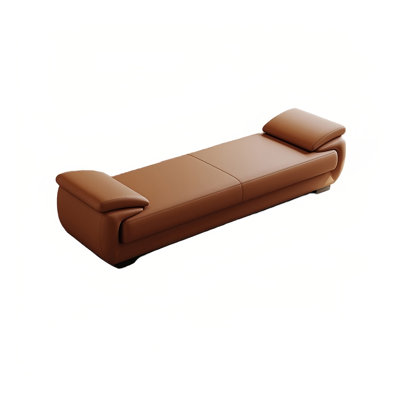 Minesha Genuine Leather Upholstered Bench