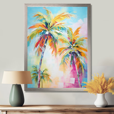 Kuerten Popart Palm Trees III - Palms & Palm Trees Framed Prints