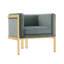 Fauteuil d'appoint rembourré en velours chaud Paramount-1687030238