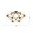 9-Light Antique Gold Cage Frame Flush Mount