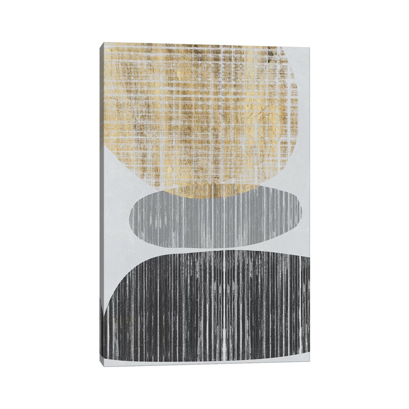 Gilded Shapes I by Jennifer Goldberger - Wrapped Canvas Gallery-Wrapped Canvas Giclée, 20.32 cm H x 30.48 cm W