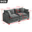 Causeuse rembourrée en chenille l 78 po Geneveve avec 4 coussins et coussins en mousse compressée-784451396-786173014