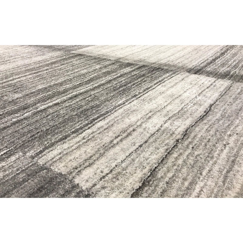 Plaid Area Rug in Gray/Graphite