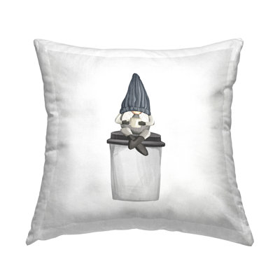 Stupell Industries Kitchen Coffee Gnome Sitting Printed Throw Pillow Design By Ziwei Li