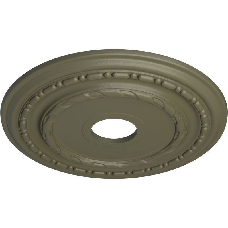 Médaillon de plafond Endurathane Dublin, P 17 7/8 po x P 3 5/8 po x P 1 1/4 po (convient aux auvents jusqu'à 5 1/8 po), finition pierre spartiates peinte à la main